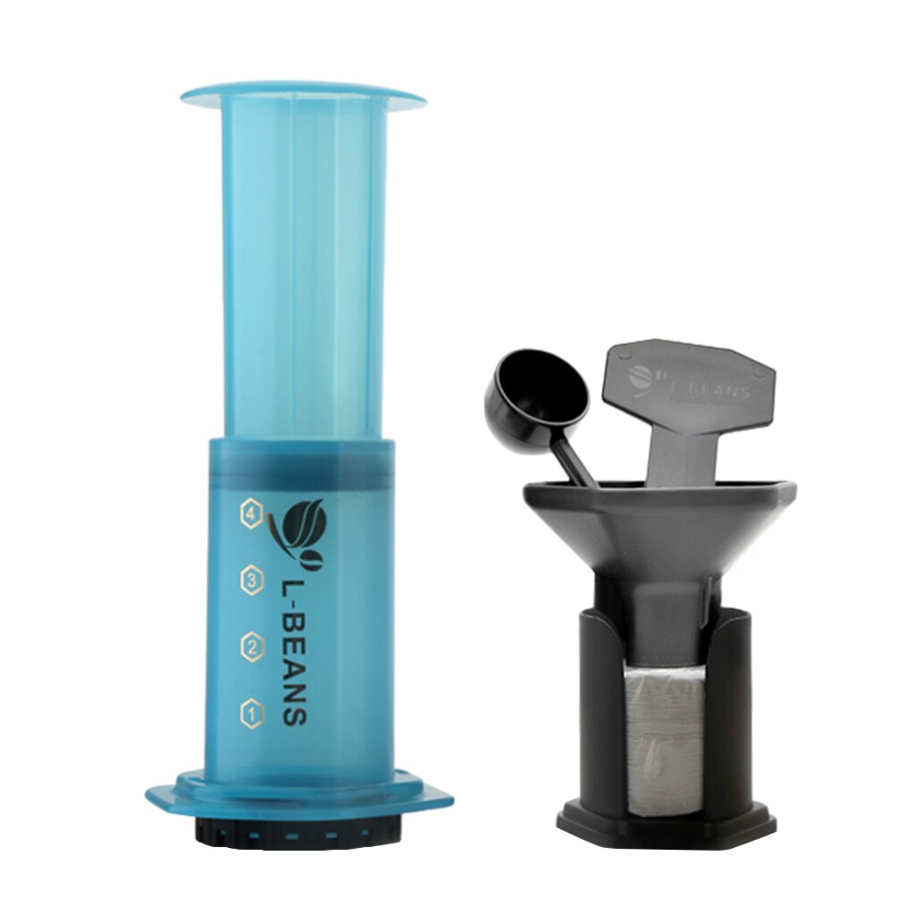PORTABLE COFFEE MAKER HAND PRESS BARISTA TOOLS DELICIOUS COFFEE FOR TRAVEL: blue