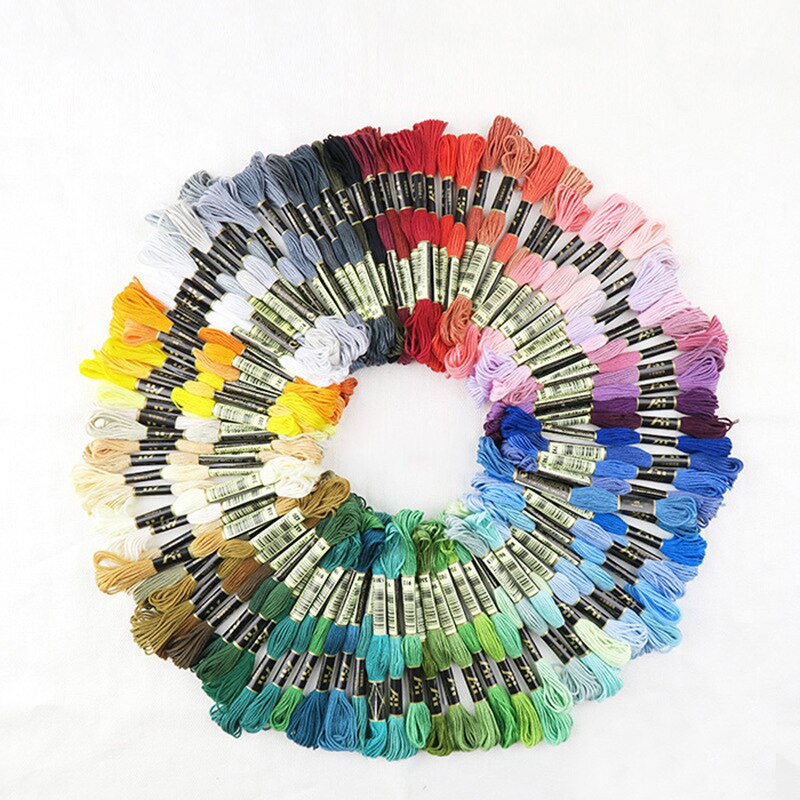 50pcs 8 Meters Embroidery DIY Silk line Cross Stitch Cotton Sewing Thread Floss Kit DIY Sewing Tools