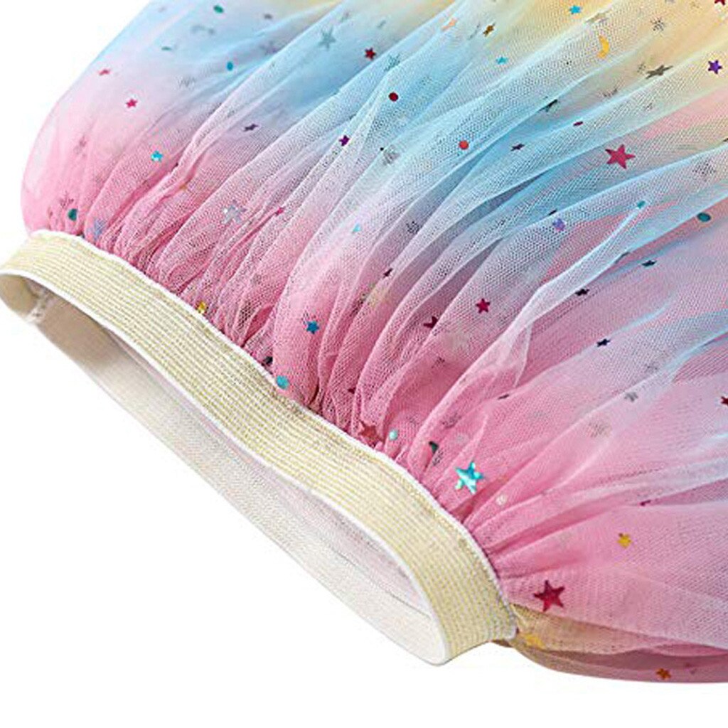 Pannello Esterno del Tutu Del Bambino Della Ragazza di Estate Gonne di Paillettes Principessa Pettiskirt Del Partito di Ballo Petticoat Arcobaleno Tulle Gonne Vestiti Per Ragazze 2020