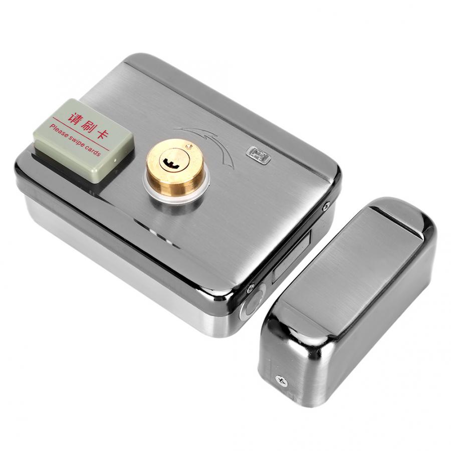 Electric Door Lock Stainless Steel Electric Door Silence Lock Double-Sided ID Card with Remote Controller