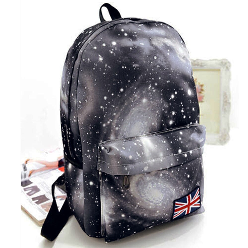 Vrouwen Galaxy Patroon Unisex Rugzak Canvas Vrije Tijd Tassen Schooltas Dame Student Schouder Schooltas Tas Tour Rugzak #25