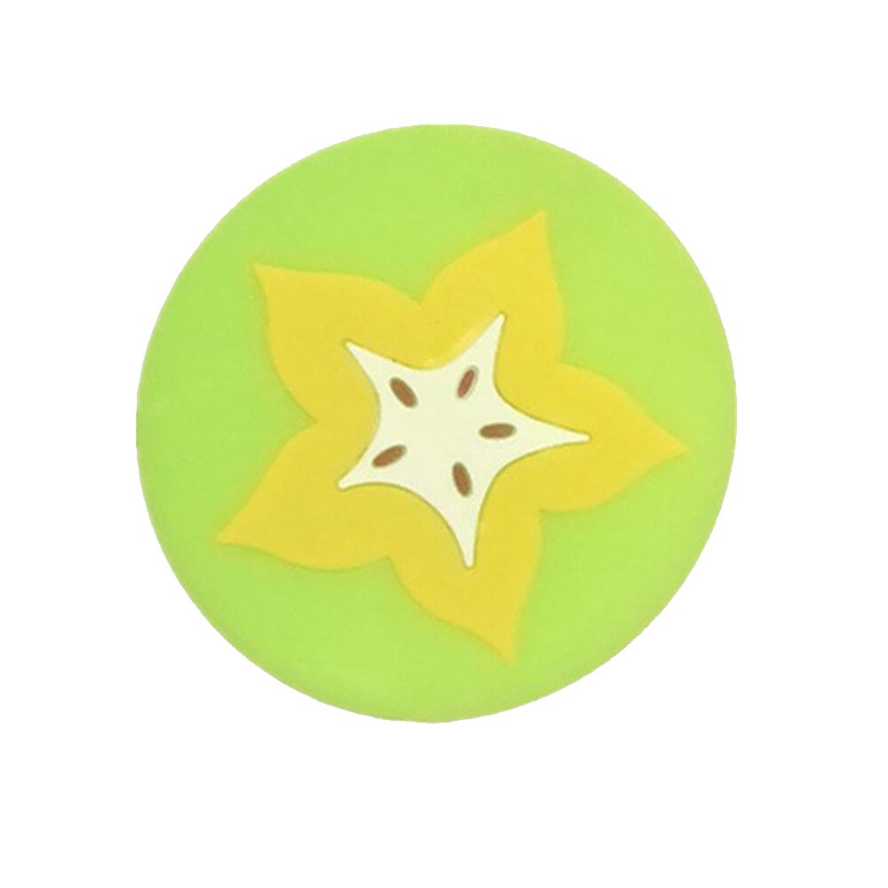 Fruit Shape Cup Coaster Silicone Slip Insulation Pad Cup Mat Drink Holder Mug Stand Home Table Decorations Kitchen Accessory: Carambola