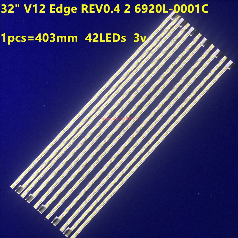 403mm LED Backlight strip 42LEDr 32" V12 Edge REV0.4 2 6920L-0001C 6922L-0011A For LG 32LS570S 32LM580T 32LM580S 6916L0801A