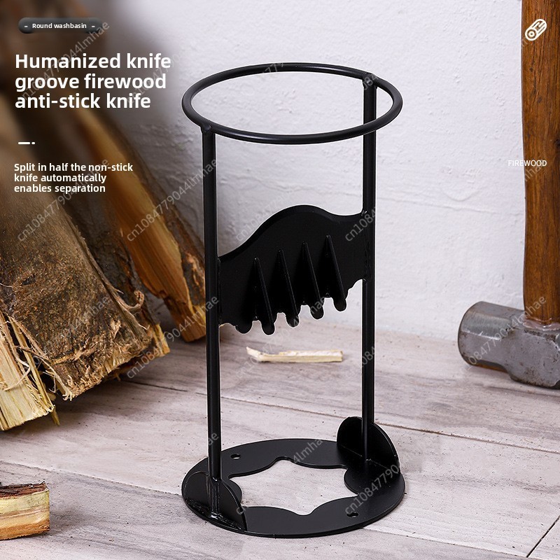 Hand Sturdy Firewood Cutter Cast Iron Wood Splitting Wedge Manual Firewood Kindling Splitter Log Splitting Tool