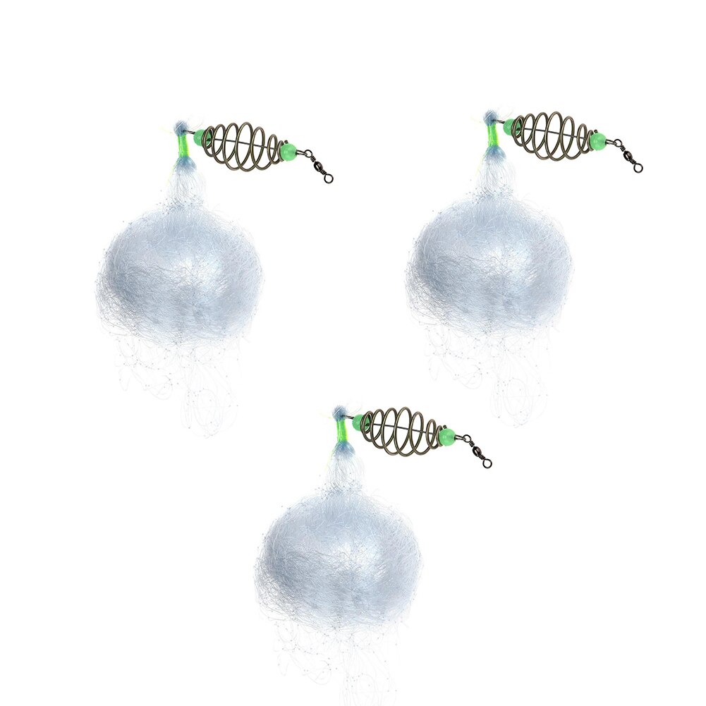Fishing Net Trap Mesh Luminous Netting Fishnet Tackle Copper Spring Shoal Cast Gill Nets For Fishing Traps: 3pcs