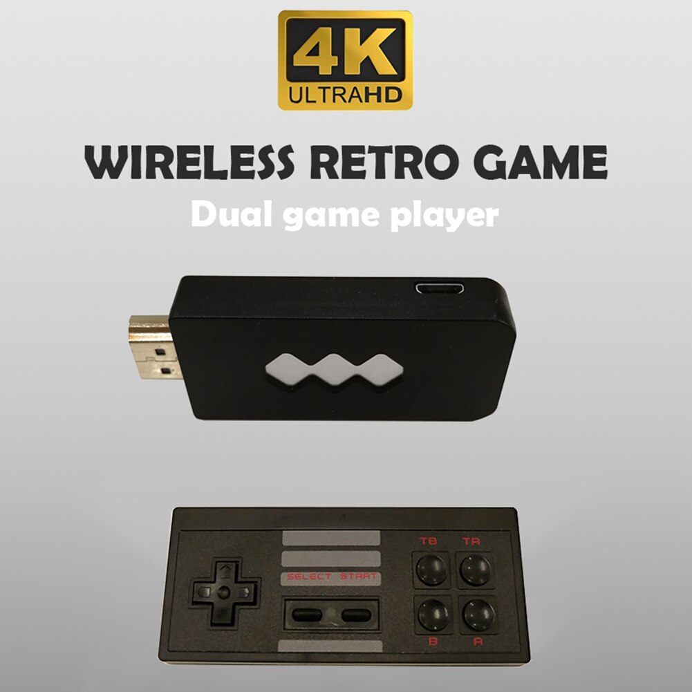 De Consola de Videojuegos TV construido en 568 juegos clásicos HDMI salida Mini 4K juego HD consola con 2 controladores inalámbricos