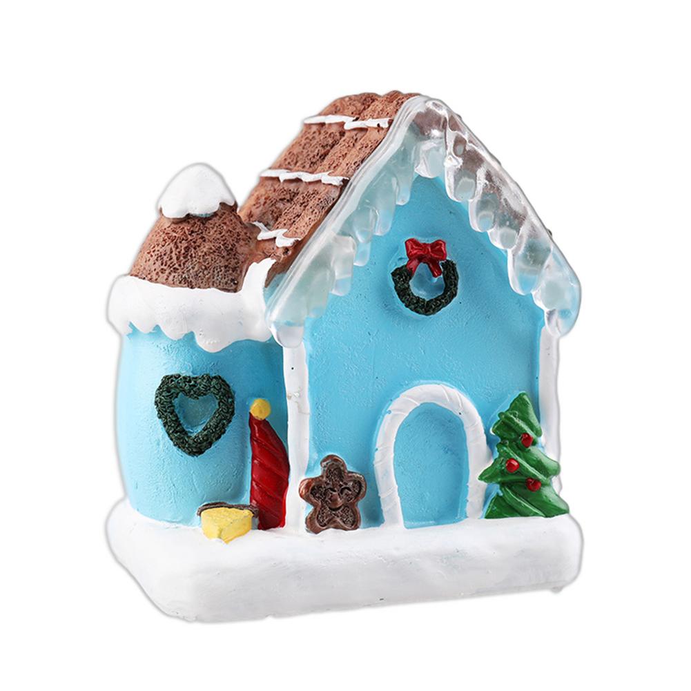 Christmas Decorations Lighthouse Christmas Scene Village Houses Town With Warm White Dream European Style Snow House Kids 1: 08