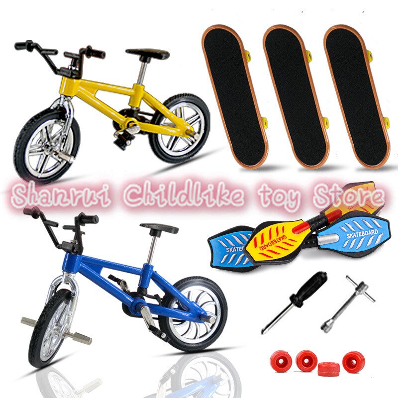 Finger Scooter Living Board Bicycle Kit Alloy Finger Bicycle Spare Tire Tool Cycle For Kids