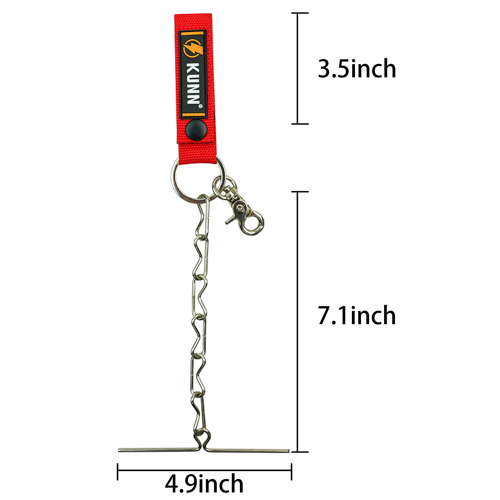 KUNN Electrical Tape Holder,Dual-Use Tape Thong,Enhanced Fast Tape Holder Chain for Tool Belt with Keyring,Snap Loop and Button