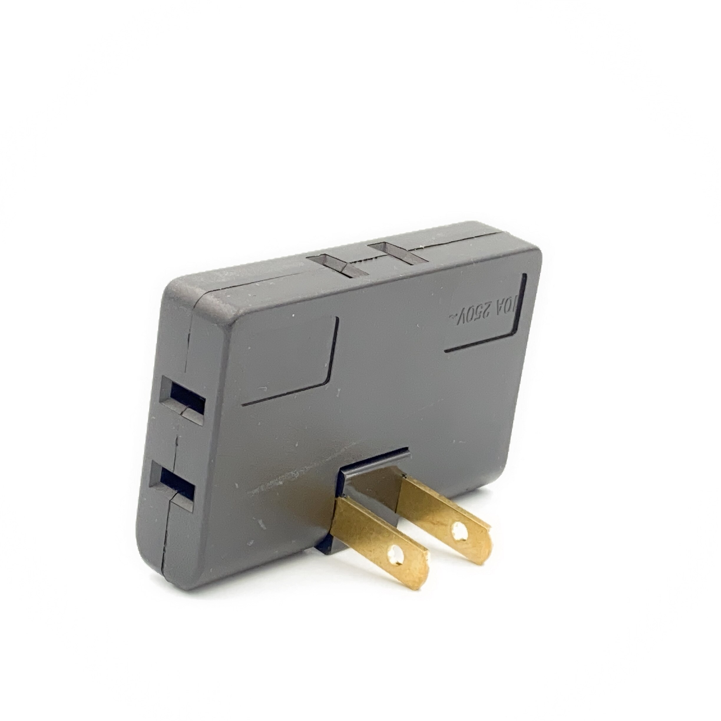 3 Outlet Grounded AC Power 2 Prong Swivel Light Wall Tap Adapter Tools Electrical Plugs For Phone Computer Camera