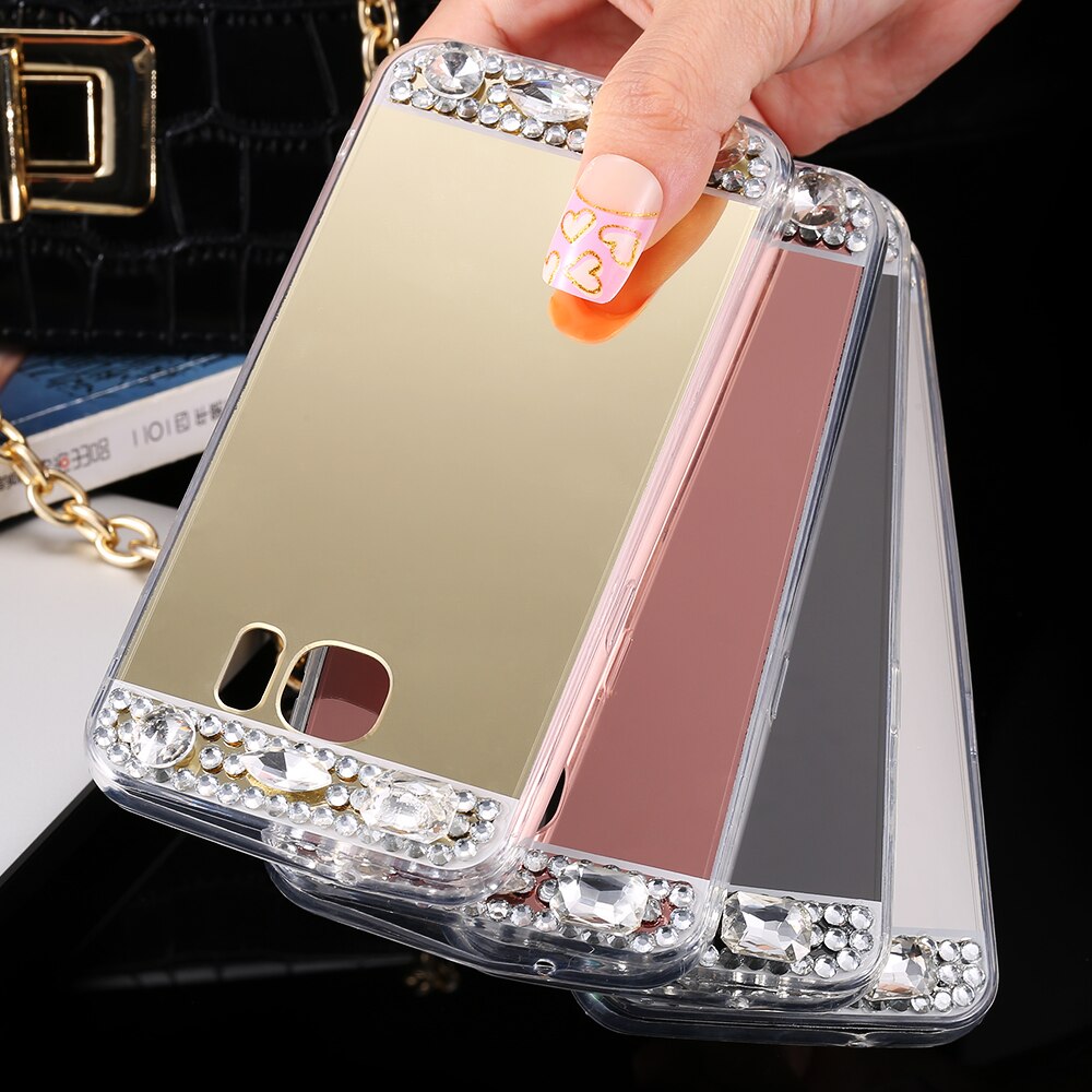 FLOVEME-funda S8 Plus con diamantes de imitación para Samsung Galaxy S8 Plus S7 Edge S6 Edge Galaxy A3 A5 , accesorios para teléfono