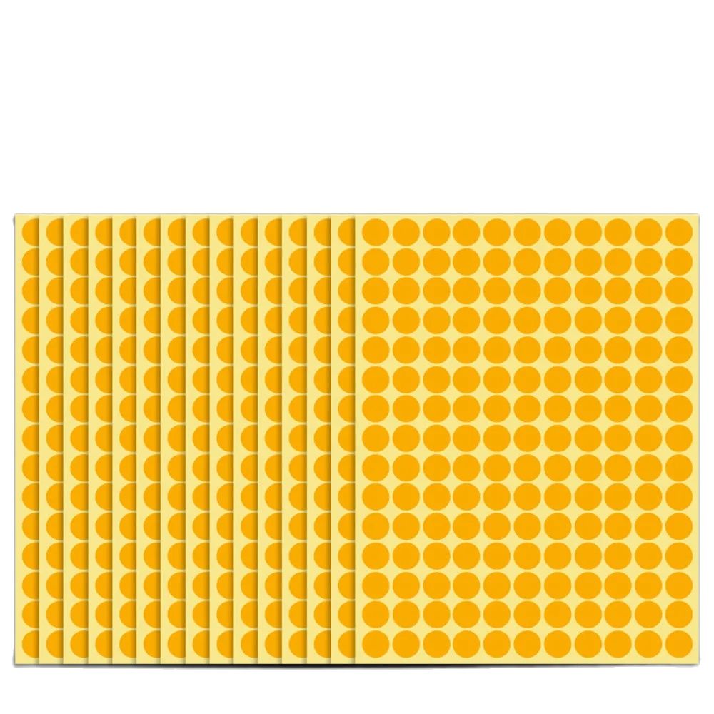 100 mm/10 cm, grote ronde stickers, 4 inch grote cirkellabelstickers, 15 vellen/zak: Oranje