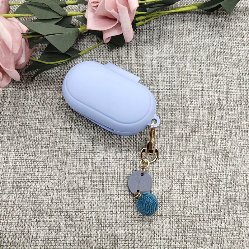 Schattig zacht hoesje voor samsung galaxy buds / buds+ plus hoesje oordopjes beschermhoes accessoires liefdeshaarbal sleutelhanger decoratie: A13