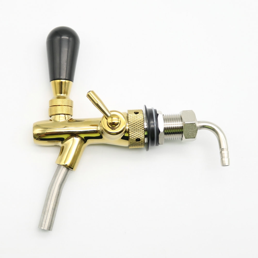 homebrew kegging beer tap for beer kegs,Flow Control beer faucet,homebrew making tap,brass draft beer tap Gold