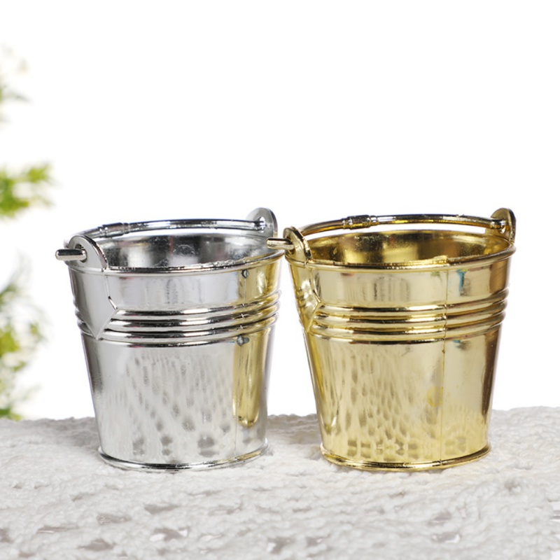 Petit seau en plastique en fer blanc, Mini baril, conteneur de fleurs pour l'arrosage du jardin en plein air, salle de bains, cuisine, ménage