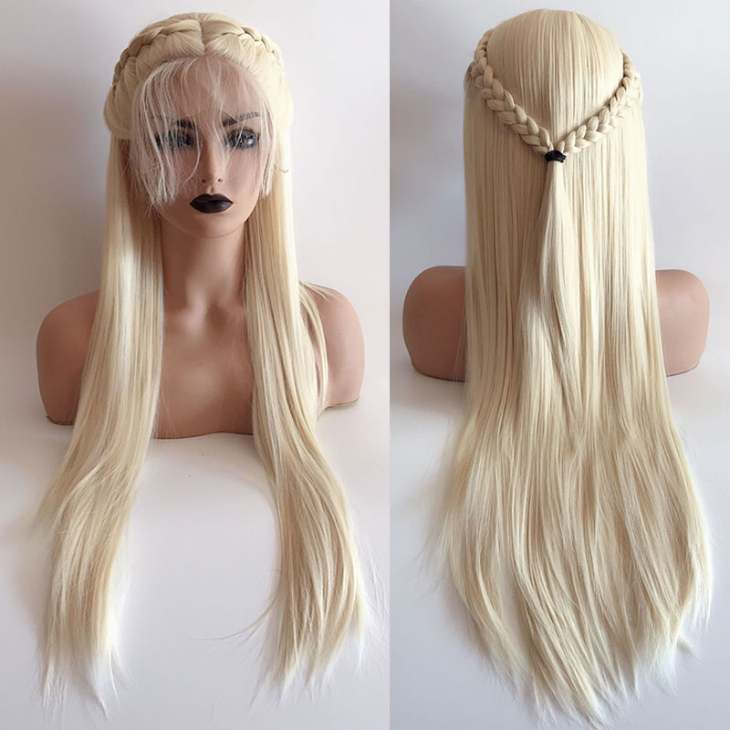 BM Straight Synthetic 13*3 Lace Front Braided Wig ... – Grandado