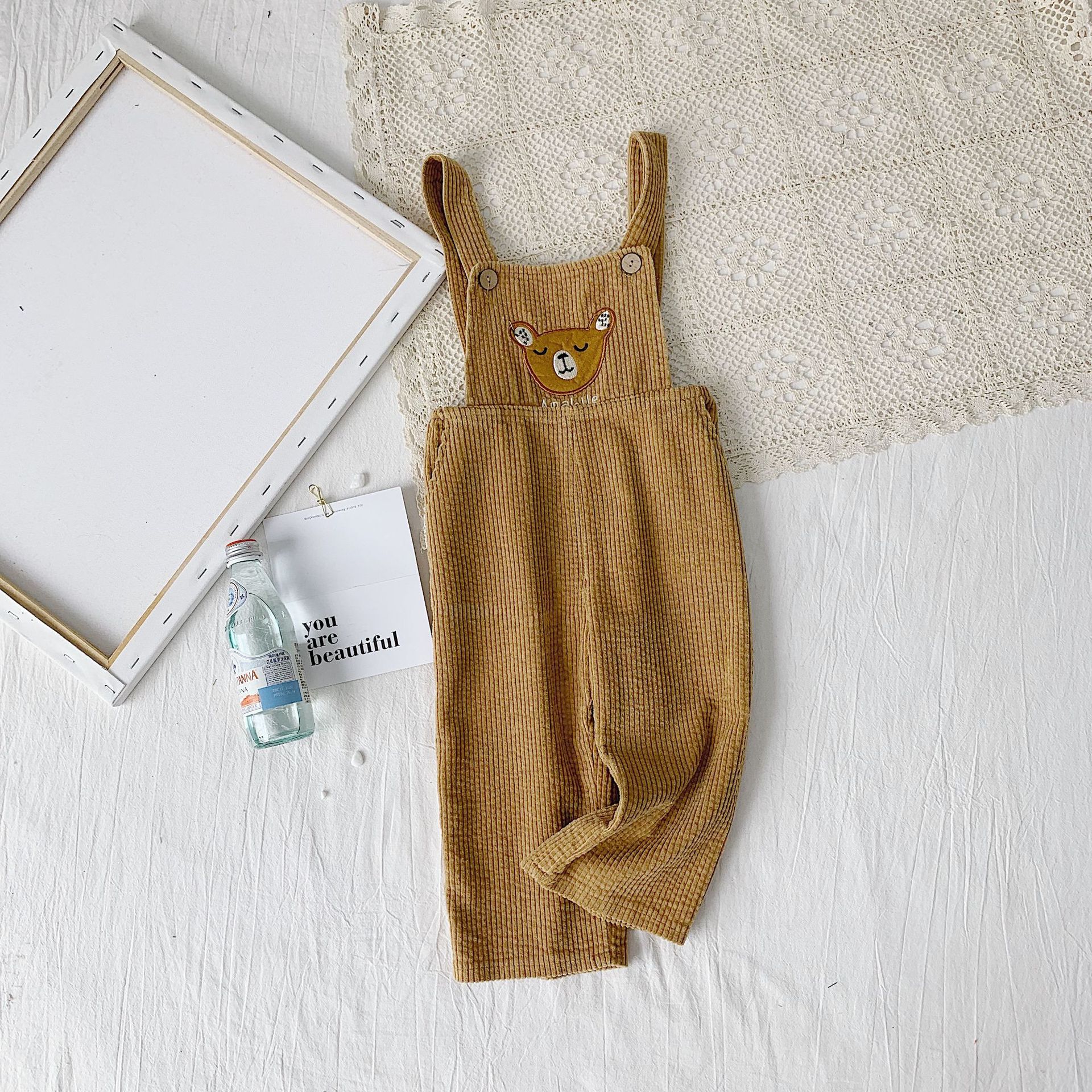 Baby drenge overalls efterår småbørn piger selebukser børn tegneserie fløjlsbukser baby pige fritidsbukser bukser