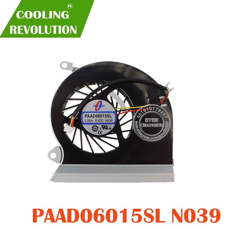 CPU Cooling Fan fit For MSI GE70 series notebook PAAD0615SL 3pin 0.55A 5VDC N039 N285