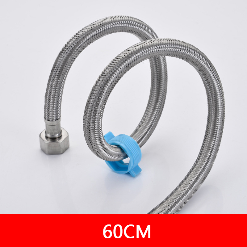Tuyau Flexible de plomberie en acier inoxydable, robinets de alimentaire, lignes d&#39;approvisionnement en eau, serpent, pour évier de cuisine, accessoires de salle de bains: 60CM
