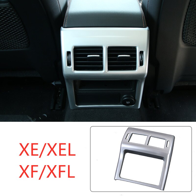 Bil dashboard klistermærke center panel modifikation tilbehør til jaguar f-tempo xe xf xel xfl indretning dekoration bil styling: C-sølv