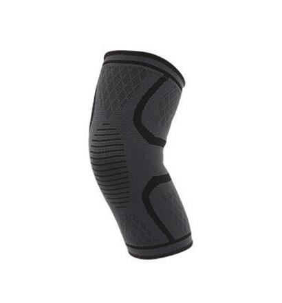 Elastic Knee Support Bracket Kneecap Adjustable Patella Knee Pad Basketball Safety Shoulder Strap Protective Tape joelheira: Dark Grey / M