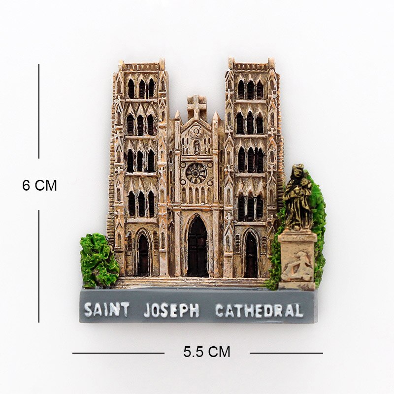 3d kjøleskapsmagnet sørøst-Asia vietnam gal hus da nang montere bana magnetisk kjøleskap lim vietnam turist suvenir: helgen josepn
