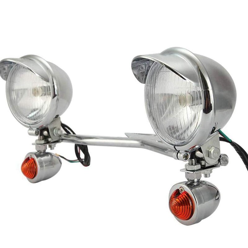 Universal Motorcycle Light Bracket Bar Turn Signal Light Bracket Bar (Silver)