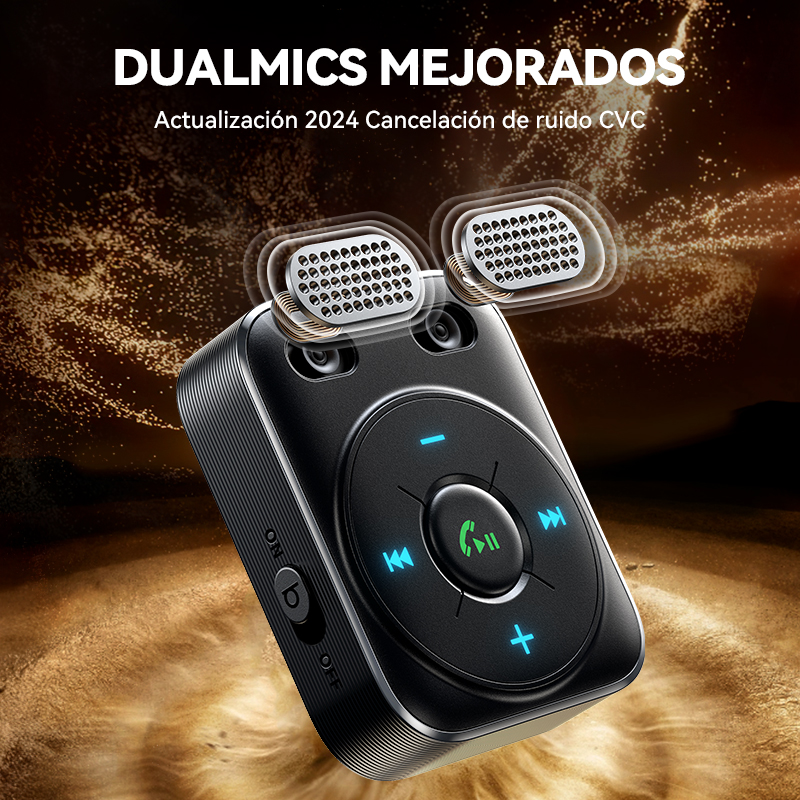 JOYROOM Auto-Bluetooth 5.4-AUX-Empfänger, stärkere Dual-Mikrofone und Geräuschunterdrückung, Bluetooth-Adapter für Automusik/Freisprechanrufe