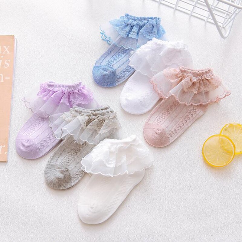 Calcetines de punto con pompones para niñas, medias de princesa, para verano, 24 pares