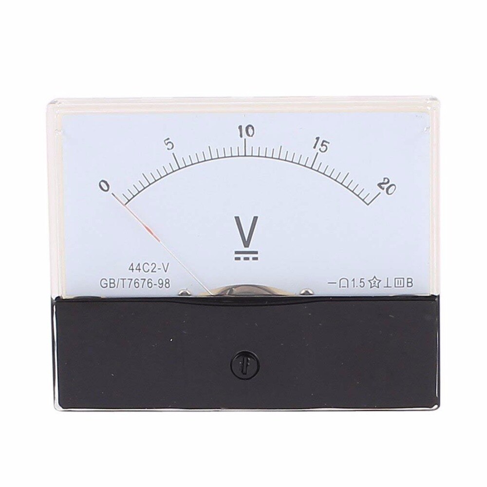 Pointer DC voltmeter Heade DC 0-100V 10V 15V 20V 30V 50V 150V 250V 300V500V Analog Panel Volt Voltage Meter Voltmeter Gauge 44C2