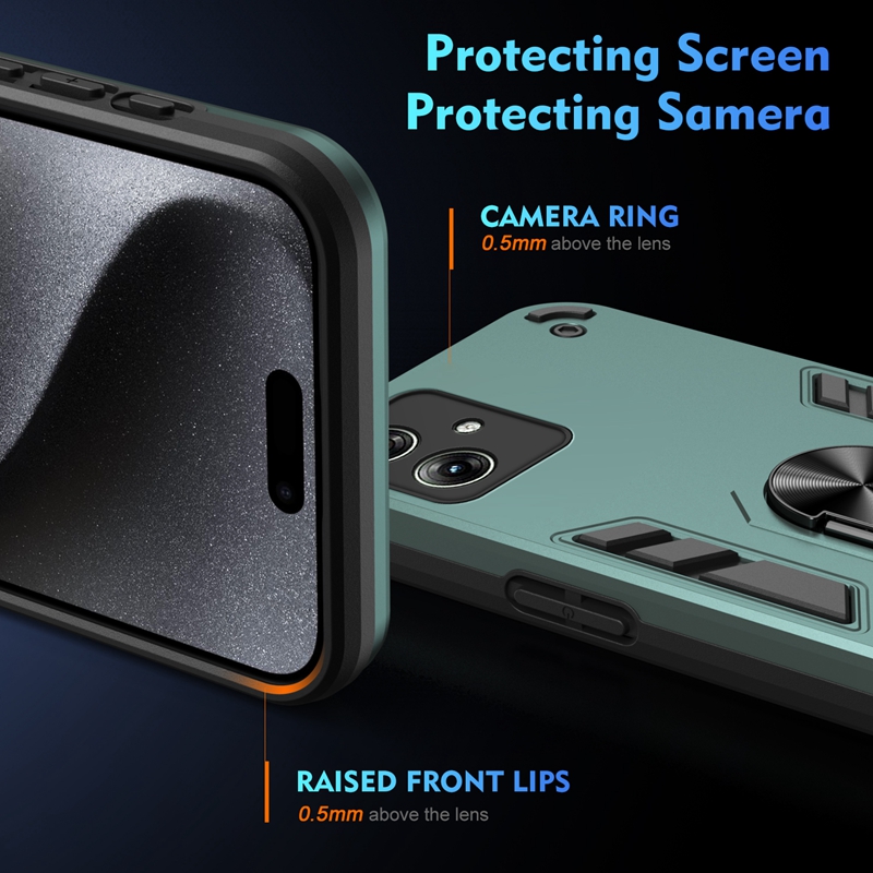 Shockproof Armor Case For Motorola Moto G04 G04S G14 G24 G34 G54 G64 G84 G13 G23 G53 G73 G22 G32 G42 G52 G62 G72 Ring Cover