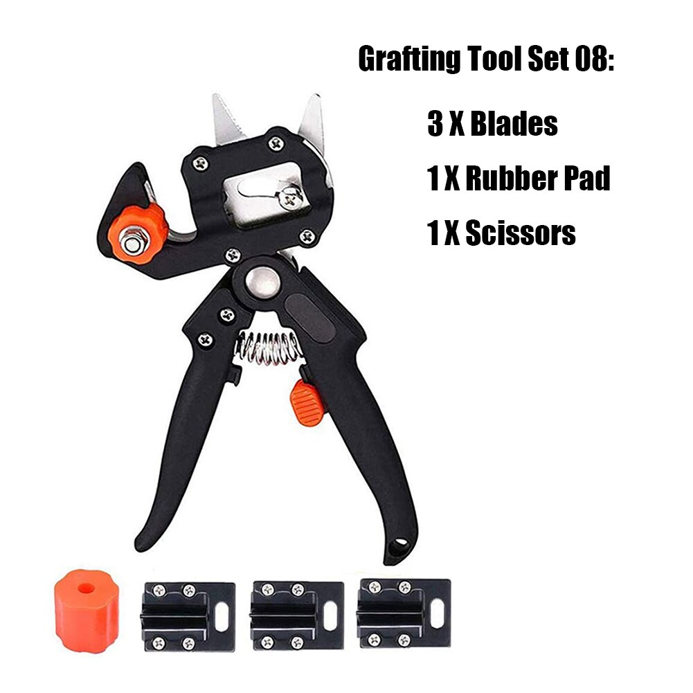 Garden Tools Farming Pruning Shears Grafting Scissor Fruit Tree Vaccination Secateurs Pruning Cutting Knife: Grafting Tool Set 08