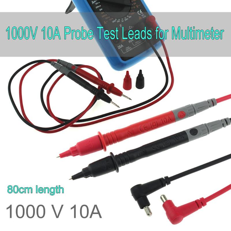 Aneng 80cm universal multimeter probe testledninger 1000v 10a probe testledninger til digital multimeter meter wire kabel pen tip test