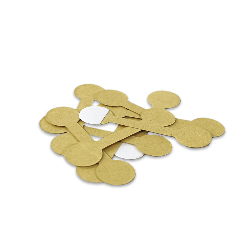 Jewelry labels 50 pcs/100 pcs kraft paper self-adhesive retail round jewelry labels tag price self-sticking: 5x1.3cmblack / 100pcs