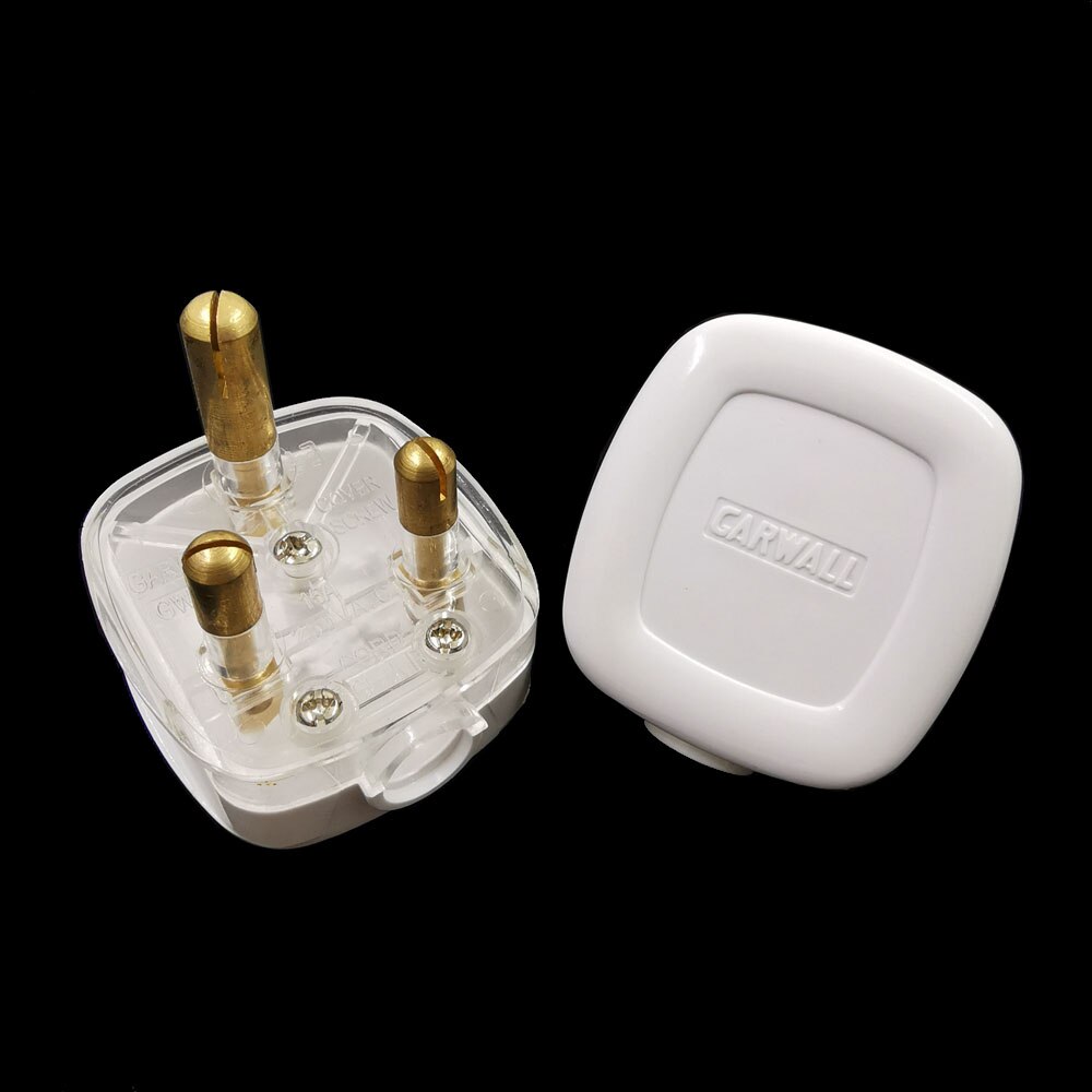 15A 250V South Africa Conversion Plug Large 3 Round-Pin AC Electrical Rewireable Male Plug Power Cord Cable Wire Connector