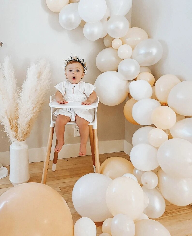 White Themed Balloon Garland Arch Kit Bride to be Latex Balloon Wedding Birthday Party Decoration White Globos Baby Shower