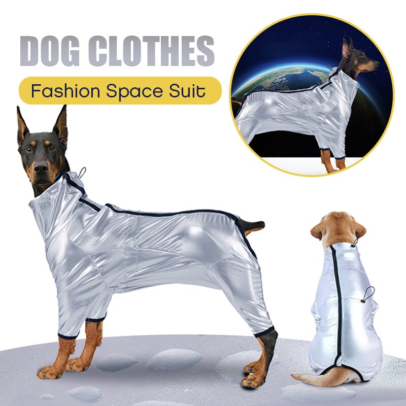Dog Outdoor Jackets Cool Space Suit Jumpsuit Pet Dog Costumes Waterproof Raincoat Medium Large Dog Outfit Pet Supplie