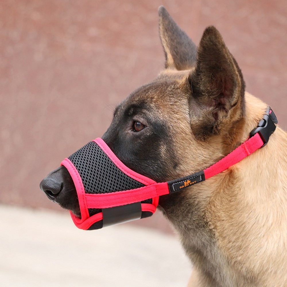 XS-XL Dog Muzzles Adjustable Nylon Breathable Dog Mouth Mask Anti Bark Bite Chew Small&amp;Large Dogs Muzzles Pet Training Supplies