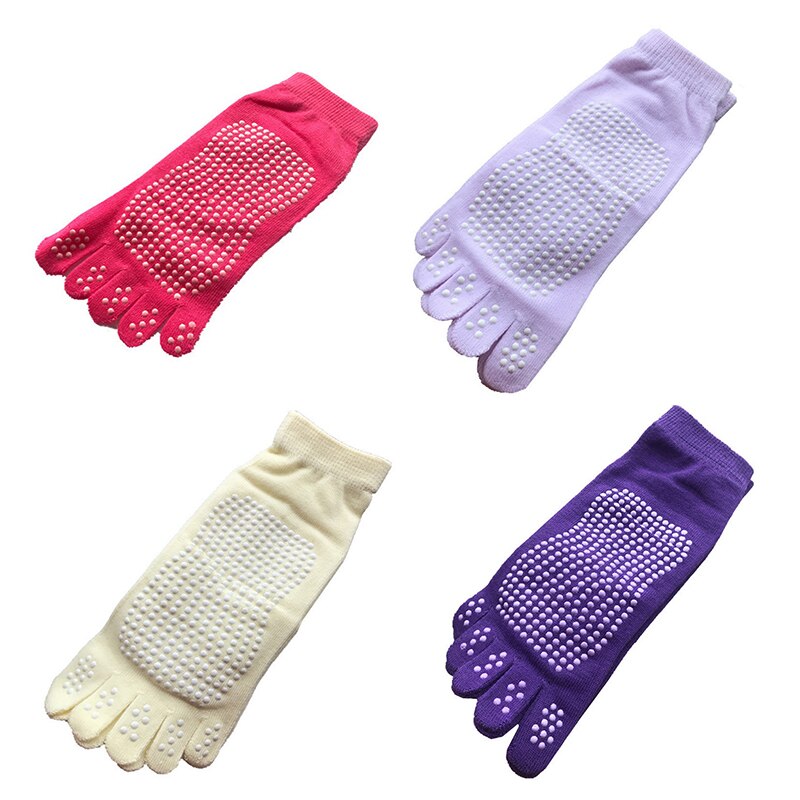 1 Paar Vrouwen Sport Yoga Sokken Vijf Tenen Slipper Anti Slip Sokken Pilates Ballet Hak Dans Compressie Pilates Sokken Sportkleding