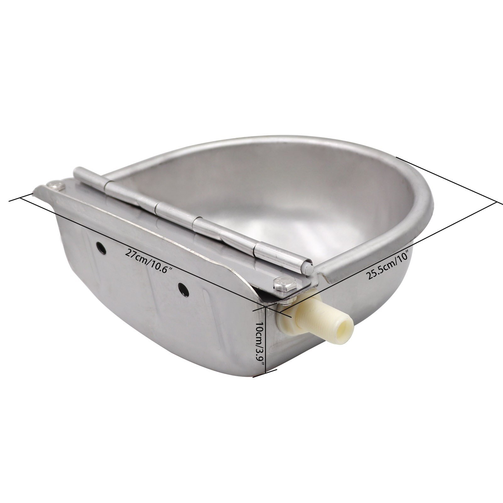 Cow Drinking Bowl Stainless Steel Automatic Float Water Outlet Cup Goat Drinker For Pig/Cattle/Sheep/Horse/Dog With Tube