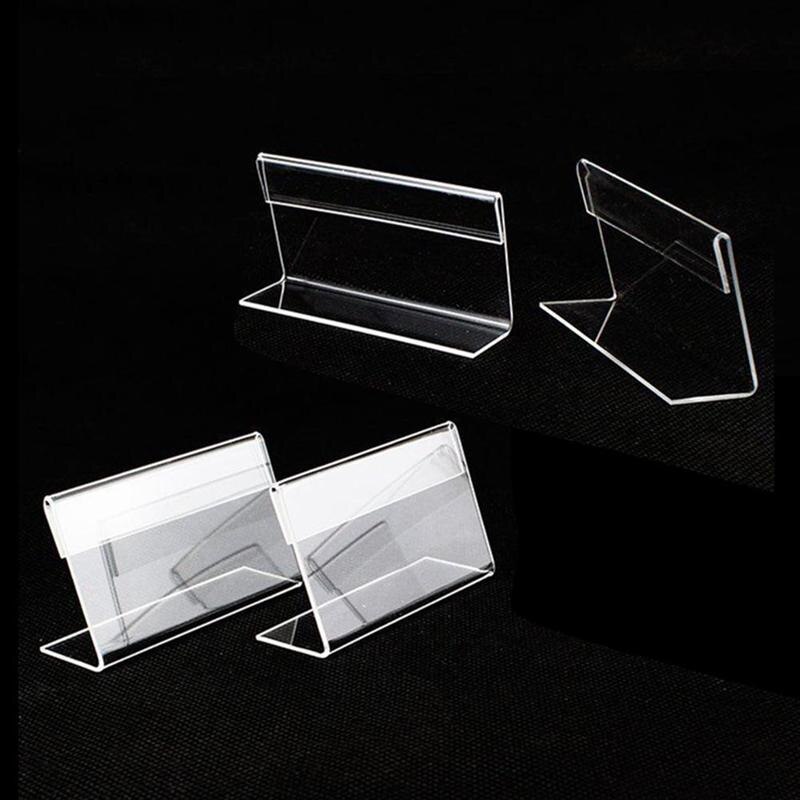 10 st skylt display hållare pris namn kort tag mini counter etikett skylt stativ akryl 6 x 4cm klart fodral skylt topp  g8 a 6