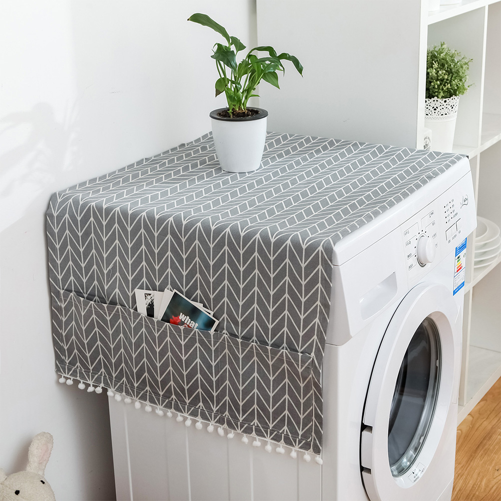 Wasmachine Deksel Huishoudelijke Case Opslag Met Zakken Accessoires Protector Voor Keuken Wasbare Wasmachine Deksel Stofdicht Bloemen