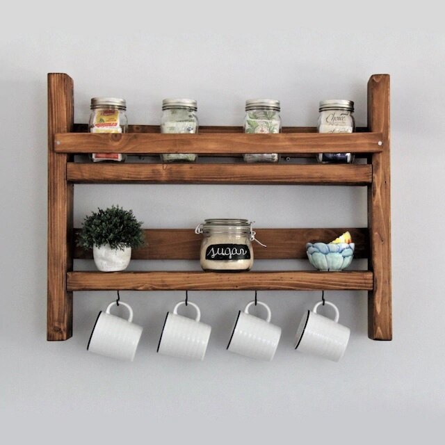 Keuken Rek Massief Houten Keuken Spice Rack Cup Rack Terek