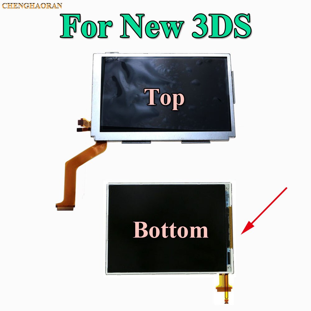 1pcs Top Upper & Bottom Lower LCD Display Screen Replacement for Nintendo DS Lite For DSL For NDSL For 3DS 3DS XL LL: For New 3DS Bottom