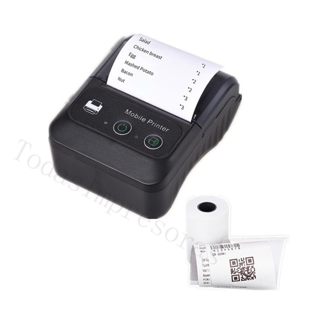Mini Portable Thermal Printer 58mm 2inch Wireless Bluetooth-Compatible Printer Receipt Maker Mini Invoice Bill Printer Impresora