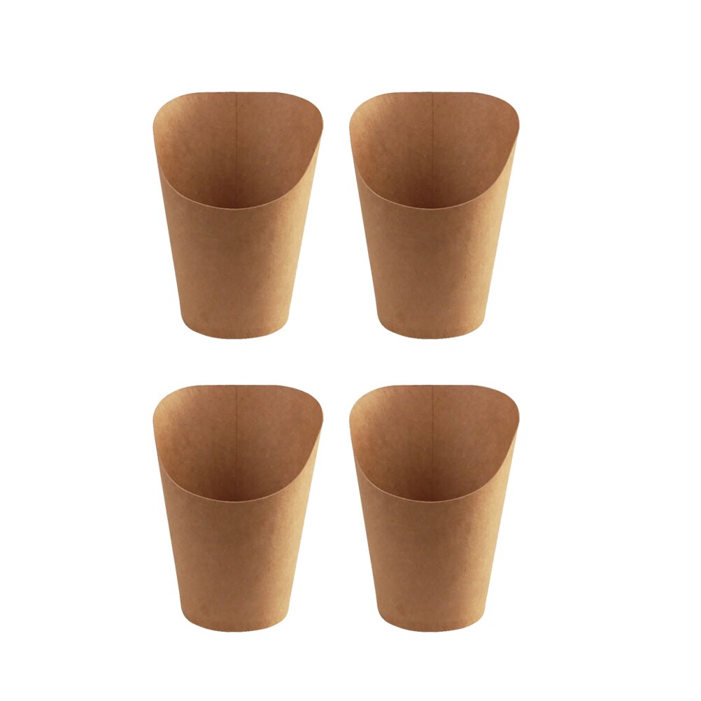 100pcs Kraft Paper Cup Holder Dipping Cups Disposable Take-out for Ice Cream Fries: Default Title
