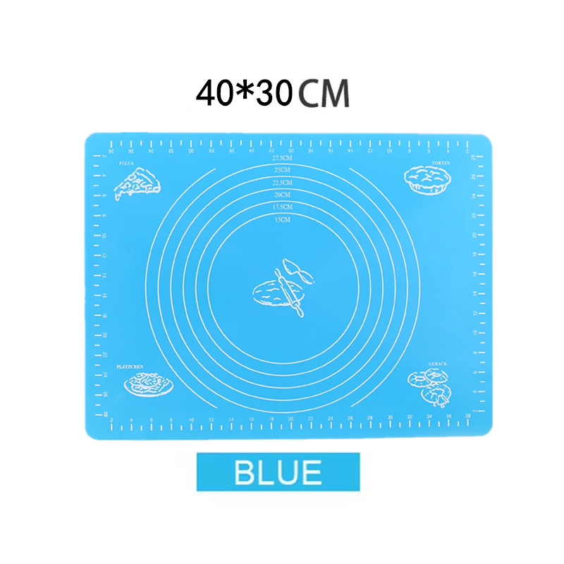 Estera de silicona para hornear, tapetes para masa para amasar, hoja para pastel de Pizza, utensilios para parrilla, utensilios para hornear, almohadilla de mesa, accesorios de pastelería de cocina: Rosa