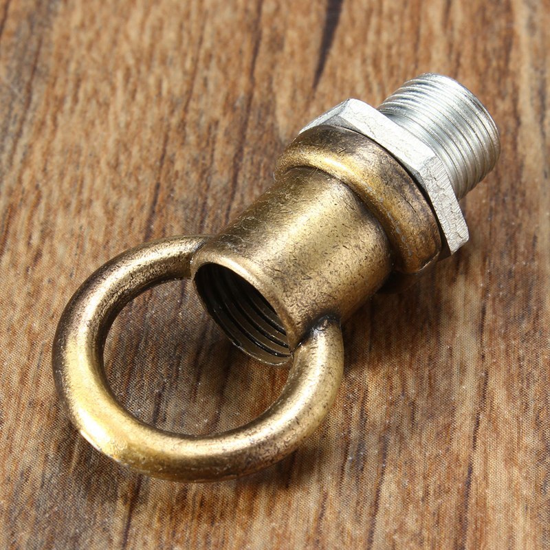 10mm Thread M10 Retro Antique Vintage Metal Ceiling Rose Light Base Chandelier Hook Light Adapter Fitting Close Smooth Style: Bronze