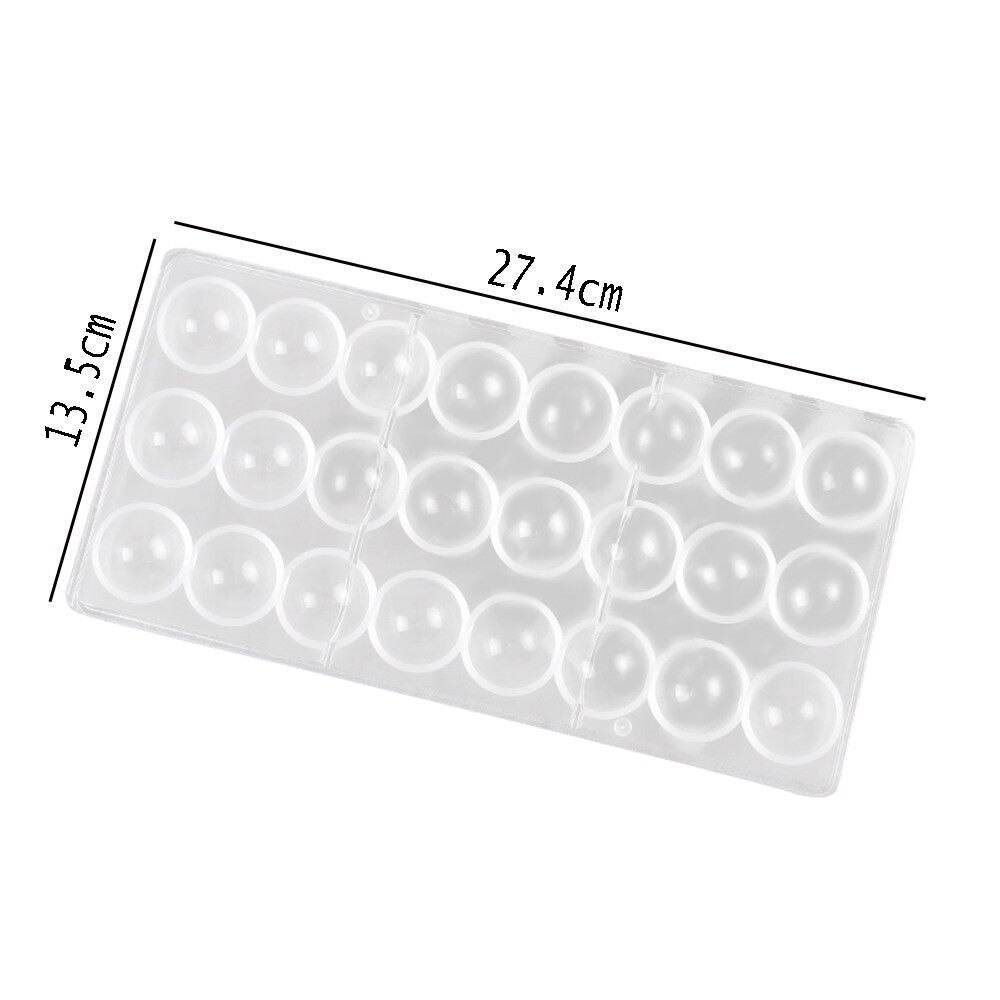 Moldes de Chocolate transparentes para hacer Chocolate duro policarbonato PC DIY 24 molde para caramelos de Media bola postre para de boda