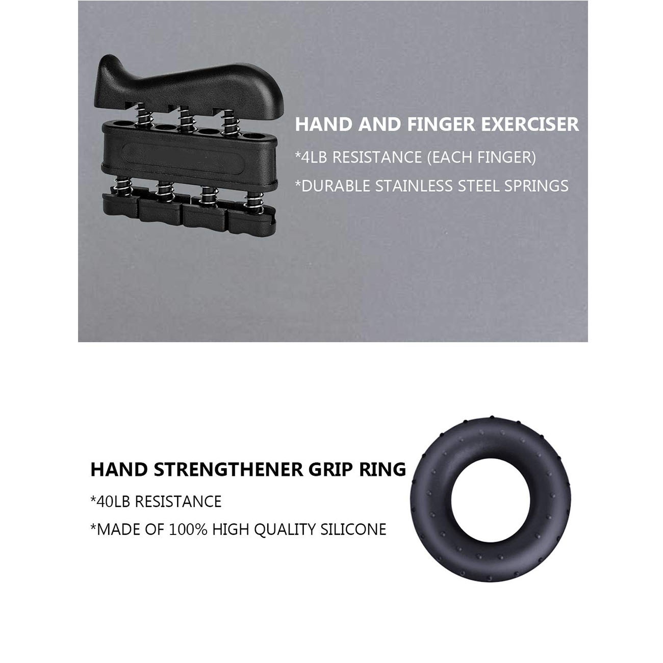 Resistance Bands Hand Grip Strengthener Set Workout Kit Forearm Training Ring Adjustable Hand Gripper Finger Pow Ball Stretcher